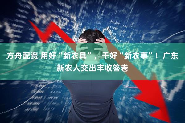 方舟配资 用好“新农具”，干好“新农事”！广东新农人交出丰收答卷
